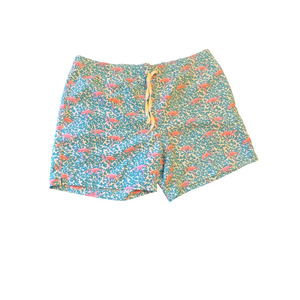Chubbies Swim Trunks Blue Pink The Flamingos 5.5